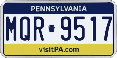 PA license plate MQR9517