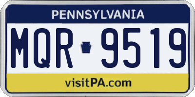 PA license plate MQR9519