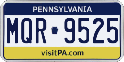 PA license plate MQR9525