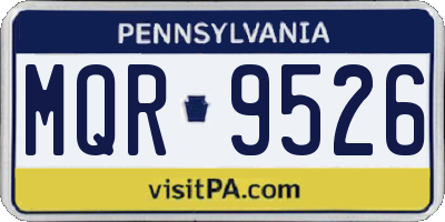 PA license plate MQR9526