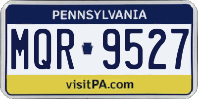 PA license plate MQR9527