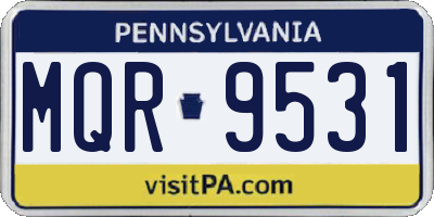 PA license plate MQR9531