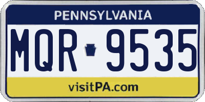 PA license plate MQR9535