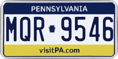 PA license plate MQR9546
