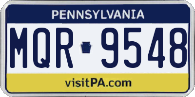 PA license plate MQR9548