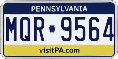 PA license plate MQR9564