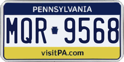 PA license plate MQR9568