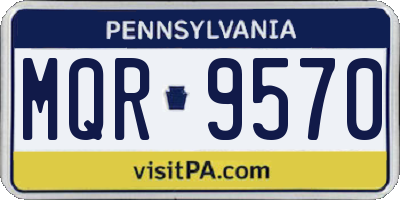PA license plate MQR9570