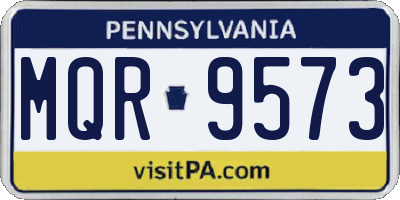 PA license plate MQR9573
