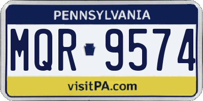 PA license plate MQR9574