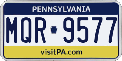 PA license plate MQR9577