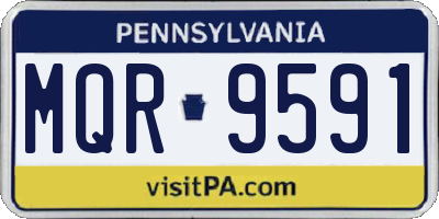 PA license plate MQR9591