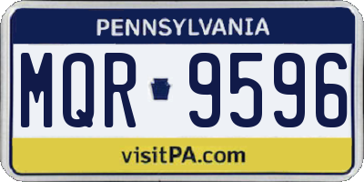 PA license plate MQR9596