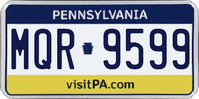 PA license plate MQR9599