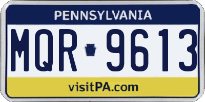 PA license plate MQR9613