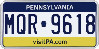 PA license plate MQR9618