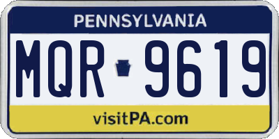 PA license plate MQR9619