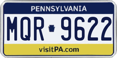PA license plate MQR9622