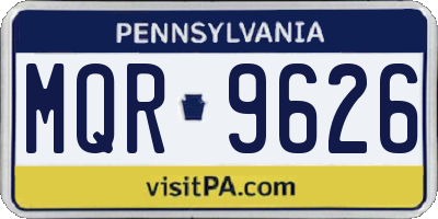 PA license plate MQR9626
