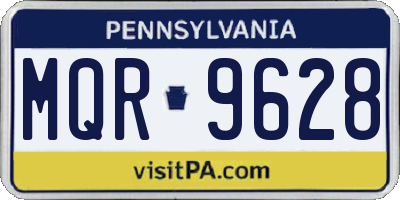 PA license plate MQR9628