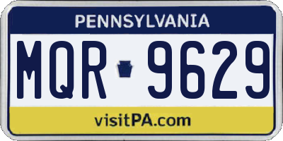 PA license plate MQR9629