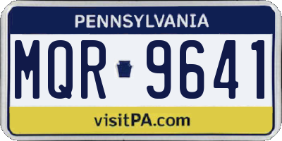PA license plate MQR9641
