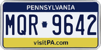 PA license plate MQR9642