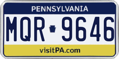 PA license plate MQR9646