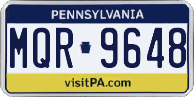 PA license plate MQR9648