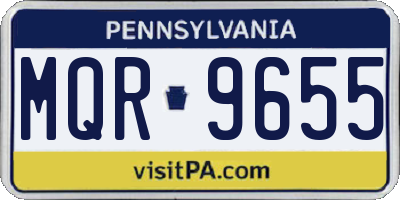 PA license plate MQR9655