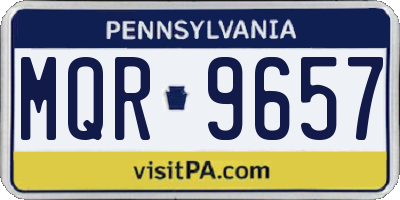 PA license plate MQR9657