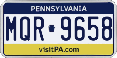 PA license plate MQR9658
