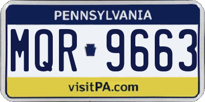 PA license plate MQR9663