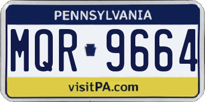 PA license plate MQR9664