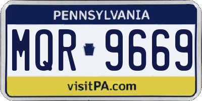 PA license plate MQR9669