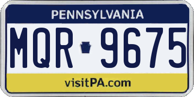 PA license plate MQR9675
