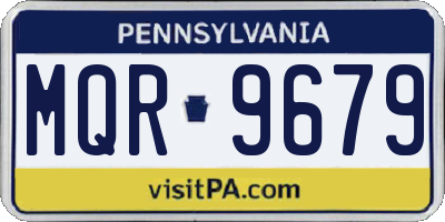 PA license plate MQR9679