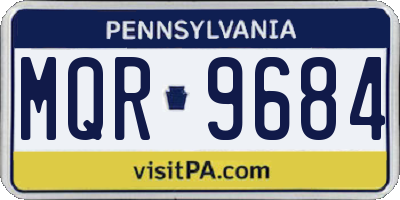 PA license plate MQR9684