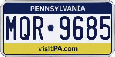 PA license plate MQR9685