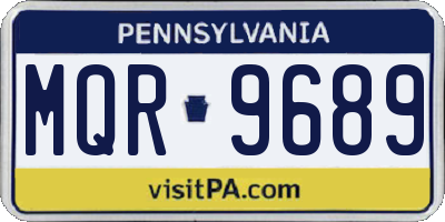 PA license plate MQR9689