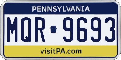 PA license plate MQR9693