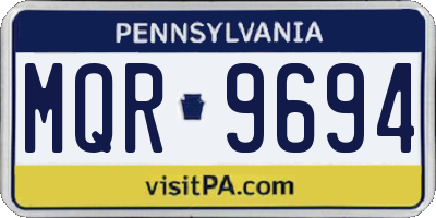 PA license plate MQR9694
