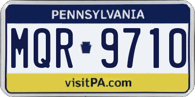 PA license plate MQR9710