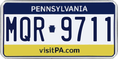 PA license plate MQR9711