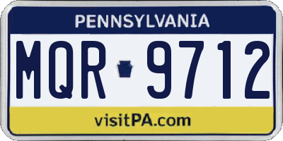 PA license plate MQR9712