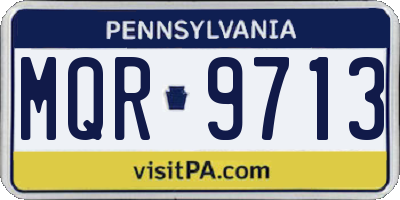 PA license plate MQR9713