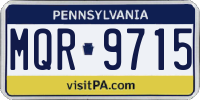 PA license plate MQR9715