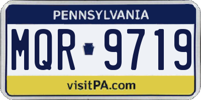 PA license plate MQR9719
