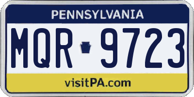 PA license plate MQR9723