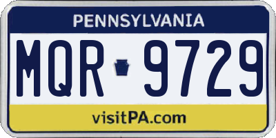PA license plate MQR9729